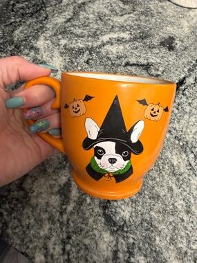 Bright Orange Ceramic Mug with Printed Base Mark